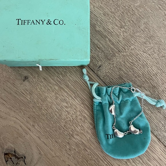 Tiffany & Co Elsa Peretti 3 Bean Sterling Silver Bracelet - Picture 1 of 6
